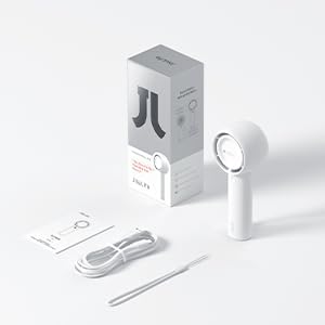 JISULIFE Mini Portable Fan-Bladeless Safe Design, Powerful Turbo Handheld Fan with 3 Speeds, USB Rechargeable, Small Pocket Design for Travel/Lash, Gifts For Girls/Women (Pack of 2)