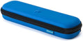Triple Bristle Sonic Toothbrush Travel Case | Portable, Breathable & Hard Protection for Traveling, Camping, Office or Purse | Mesh Pocket for Accessories | BLUE