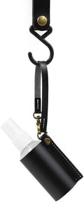 Disinfectant Holder - 60ml Sanitizing Spray Bottle Bag Holder - Belt Loops, Clip On Backpacks & Purses -(Reusable White Bottles) (Black Bottle Sleeve)