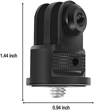 Aluminum Camera Tripod Adapter 1/4"-20 Conversion Adapter Mounts Compatible with Gopro Action Cameras Insta360 and Other Standard 1/4 Accessories, Quarter Inch Mount Adapter (Type DD)