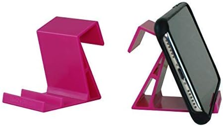 The SkyClip Airplane Cell Phone Back of Seat Inflight Tray Table Clip and Sturdy Phone Stand, Compatible with iPhone, Android, Tablets, and Readers, Travel Must Have (Pink 2 Pack)