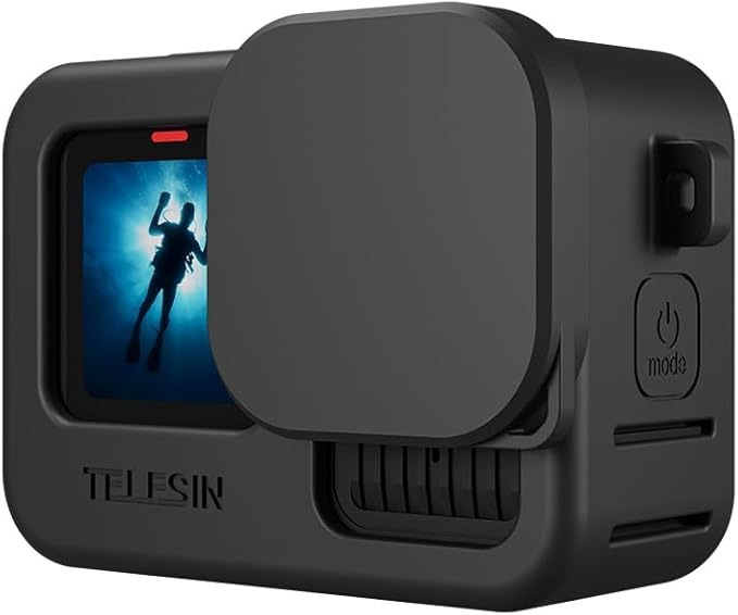 TELESIN Silicone Frame Case for Gopro Hero 13 Black, Protective Cover Screen Protector Anti-Lost Lanyard for Go Pro 13 Action Camera Accessories Kit