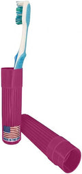 American Comb Toothbrush Holder - Pink, Made in USA, with Ventilation Holes, for Toothbrush Covers, Toothbrush Holder, Toothbrush Soft, Durable Design, Hygienic Bathroom Accessory