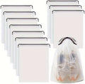 10PCS Waterproof Shoe Storage Bags, Portable Drawstring Travel Organizer for Shoes, Sundries, Transparent Plastic Bags