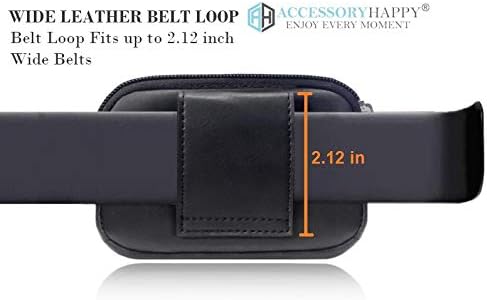 AccessoryHappy Minimalist Compact Belt Wallet Secret Money Pocket Pouch Wallet Belt for Both Men and Women - Sleek and Vegan Leather Travel Wallet for Attaching to Your Belt