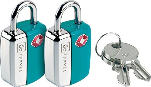 Go Travel TSA Key Padlocks, Suitcase Lock with 2 Keys per Lock, TSA Approved Locks for Luggage, Travel Essentials, Pack of 2