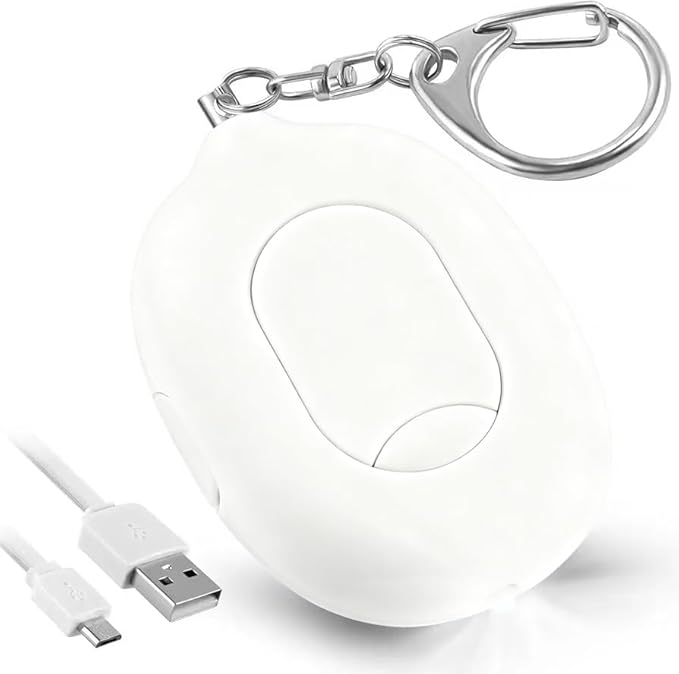 Portable Door Stopper Security Alarm, Door Stopped Alarm When Opened, 130dB Loud Travel Door Stop Alarm with Vibration Sensor & LED Flashing, USB Rechargeable for Hotel Home Safety