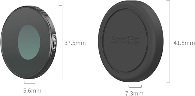 SmallRig CPL Filter for DJI Osmo Action 6, Circular Polarizer Lens with Silicone Cover & Cleaning Cloth, Reduces Glare & Reflections for Water Sports and Outdoor Action Camera-5966