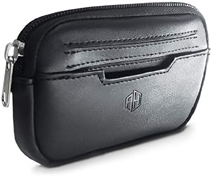 AccessoryHappy Minimalist Compact Belt Wallet Secret Money Pocket Pouch Wallet Belt for Both Men and Women - Sleek and Vegan Leather Travel Wallet for Attaching to Your Belt