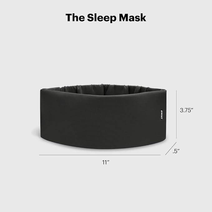 Away Sleep Mask - Premium Thermoregulating Eye Mask for Sleeping & Travel,100% Blackout, Soft, Contoured, Packable, Hidden Earplug Pocket, Navy Blue