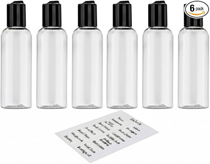 Travel Bottles Set for Toiletries - Leakproof Refillable Travel Size Containers, TSA Approved Bottles with Labels for Carry-On Travel (100ml)