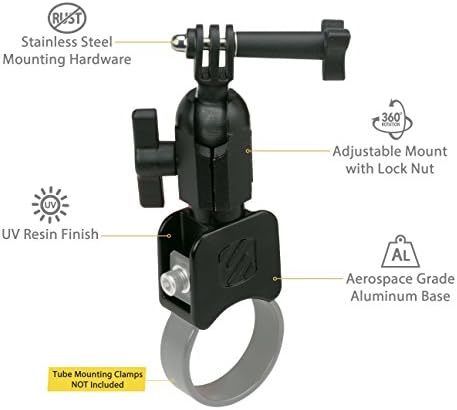 Scosche PSM31001 BaseClamp Action Camera Mount for Motorcycles and Powersport Vehicles