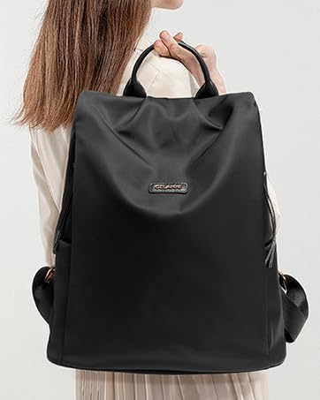 Women's Backpack Purse Nylon Anti-theft Water Resistant Lightweight Small Shoulder Bags for Travle Cute Fashion Computer Bag for Work Daily Laptop Backpack Ladies Black