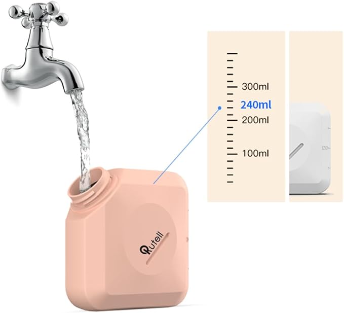 Portable Bidet for Travel, Handheld Toilet Bidet Sprayer for Toilet, 240ml High Pressure Bidet Sprayer 360° Rotating Nozzle for Women & Children Camping