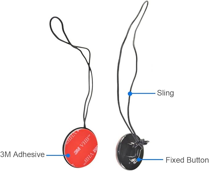 Action Camera Safety Tether Strong Adhesive Stickers Strap Cord Compatible with GoPro Hero 13, 12, 11, Insta360 X5 X4, DJI OSMO Action 6/5 Pro/4, SJCAM,AKASO Action Camera Helmet Mounts