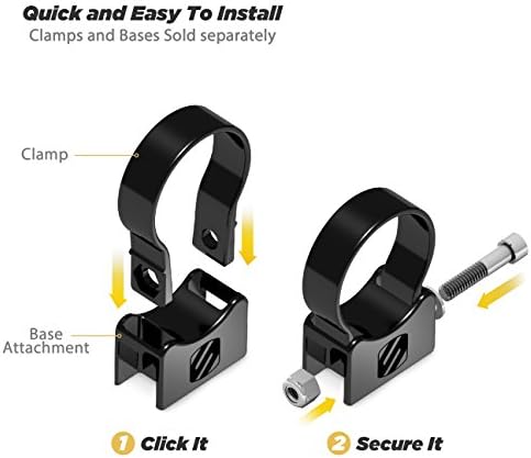 Scosche PSM31001 BaseClamp Action Camera Mount for Motorcycles and Powersport Vehicles