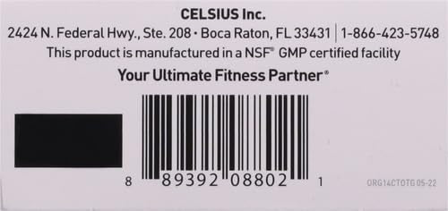 CELSIUS On-the-Go Powder Stick Zero Sugar,Orange,5.20 Oz,(Pack of 28)