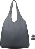 Nanobag Ultralight Foldable Tote for Women & Men, Reusable Grocery & Travel Bag, Packable Collapsible Compact Market Essential (Standard Gray)