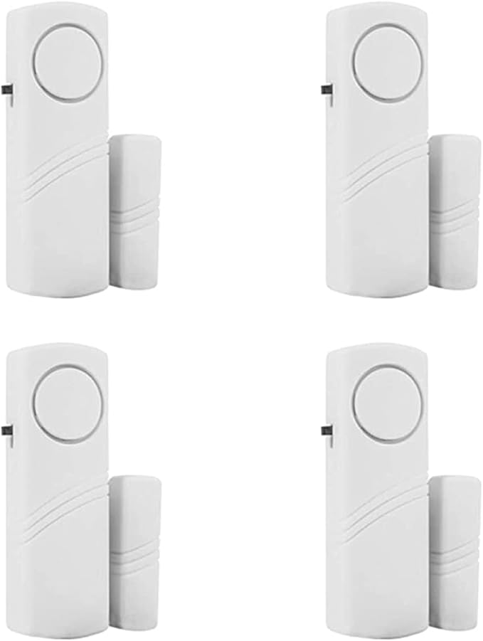 4 Pack Window Alarm Door Magnetic Sensor Alarm for Home Security System, Pool Door Alarms for Kids Safety Toddler Door Open Alert Sensor