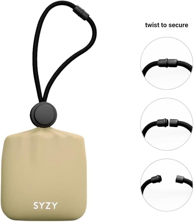 SYZY World's Most Compact Travel Tote Bag Portable Shopping Beach Market Bag - Reusable Collapsible Stuffable