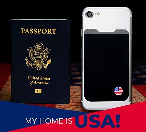 Phone Wallet - Adhesive Card Holder - Cell Phone Pouch - Stick on Lycra Pocket by Gecko - Carry Credit Cards and Cash