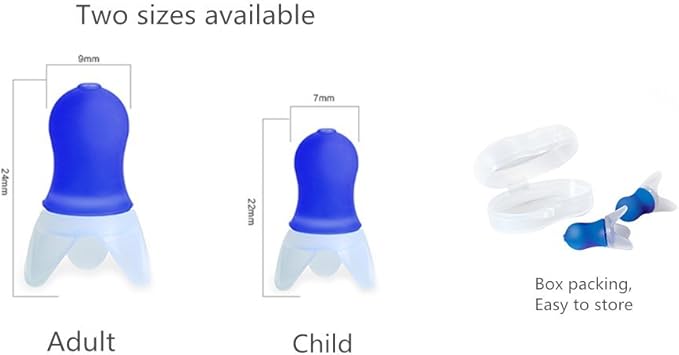 Pressure Reducing Ear Plugs Noise Reducing Earplugs Travel Accessory Silicone Hearing Protection Flight earplugs 2Pairs (Blue+Gray-Child)
