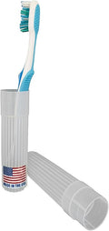 American Comb Toothbrush Holder - White, Made in USA, with Ventilation Holes, for Toothbrush Covers, Toothbrush Holder, Toothbrush Soft, Durable Design, Hygienic Bathroom Accessory
