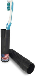 American Comb Toothbrush Holder - Black, Made in USA, with Ventilation Holes, for Toothbrush Covers, Toothbrush Holder, Toothbrush Soft, Durable Design, Hygienic Bathroom Accessory