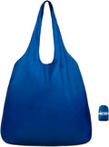 Nanobag Ultralight Heavy Duty Foldable Tote for Women & Men, Reusable Grocery & Travel Bag, Packable Collapsible Compact Market Essential (XL Navy)