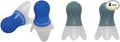 Pressure Reducing Ear Plugs Noise Reducing Earplugs Travel Accessory Silicone Hearing Protection Flight earplugs 2Pairs (Blue+Gray-Adult)