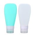 LUFEVRM 2 Pcs Silicone Travel Bottles,3oz Leak Proof Refillable Squeeze Containers with Transparent Carry Bag,Small Empty Travel Size Bottles for Shampoo,Conditioner,Lotion,Toiletries