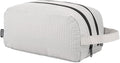 GOX Small Travel Toiletry Bag for Men, Dopp Kit, Water-Repellent Nylon, TSA Carry-On Leakproof Cosmetic Organizer (10.4"x5.5"x5.1") & Carry Handle (Grey)