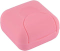 2 Pcs Small Size Plastic Soap Case Holder Container Box Home Outdoor Hiking Camping Travel,2.75 * 2.75 * 1.65 inch Pink