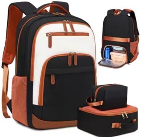 BOVIP Travel Backpack For Men Women,40L Carry On Backpack Flight Approved,TSA Personal Item Travel Bag Fits 17 Inch Laptop,Business Weekender Overnight Daypack Black White