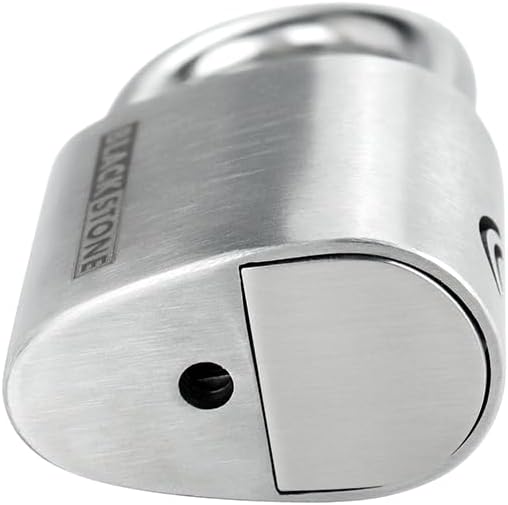 Blackstone Anti-Theft Loud 130db Alarm Padlock Weather Proof Heavy Duty Multi Purpose (12mm Shackle)