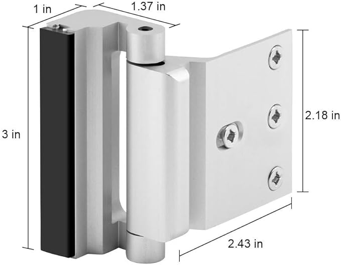 EverPlus Home Security Door Lock for Kids Safety, Childproof Reinforcement Latch for Front Door Withstand 800 lbs for Inside Swinging Doors, Upgraded Metal Child Safety Lock Defend Home