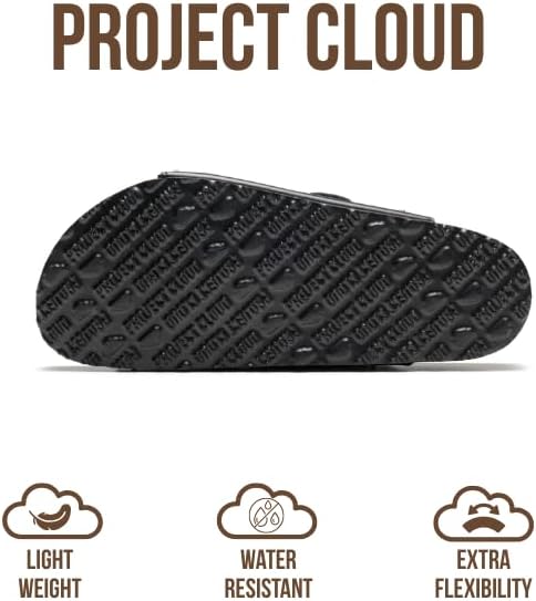Project Cloud 100% Genuine Leather Flat Sandals For Women 2026 Cork Footbed Womens Sandals with Memory Foam and arch support Vacation Essentials Slides for Women Footwear (Venita)