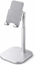 Mizi Cell Phone Stand - Adjustable Angle & Height Desk Phone Holder Dock Compatible with iPhone 17/16/15 Pro Max, Samsung Galaxy, iPad, Switch & All Smartphones (3.5–10 Inch) - White
