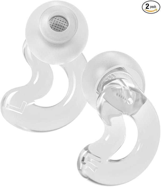 Concert Ear Plugs – Soft, Reusable Hearing Protection with Comfortable Fit, Ear Plugs for Concerts, Noise Reduction for Live Music, Festivals, Raves (XS/S/M/L/Double-Lay Tips, 19dB)
