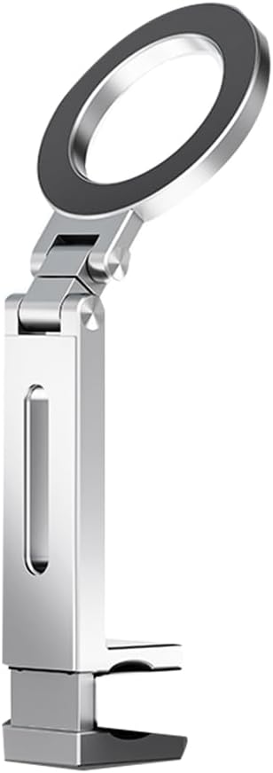 Universal Magnetic Phone Holder Travel Essential Flexible Rotation Hands-Free Airplane Phone Mount for Smartphone Easy Install Easy to Use Silver