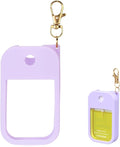 Hand Sanitizer Spray Case Compatible with Touchland Power Mist 1 oz – Silicone Case with Keychain for Touch Land Mist 1 fl oz（30 ml）, Hand Sanitizer Accessory for 1 fl oz (Purple, 1 Pack)