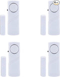 4 Pack Window Door Alarm, Door Sensor Alarm for Kids Safety, AlarmSystem for Home Security for Pool, Garage, Apartment, Dorm, RV and Office