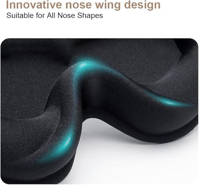 Sleep Mask for Side Sleeper Women Men, Light Blocking Eye Mask for Sleeping, 3D Contoured Cup Zero Eye Pressure Sleeping Mask with Adjustable Elastic Strap, Soft Breathable Eye Cover for Travel Yoga