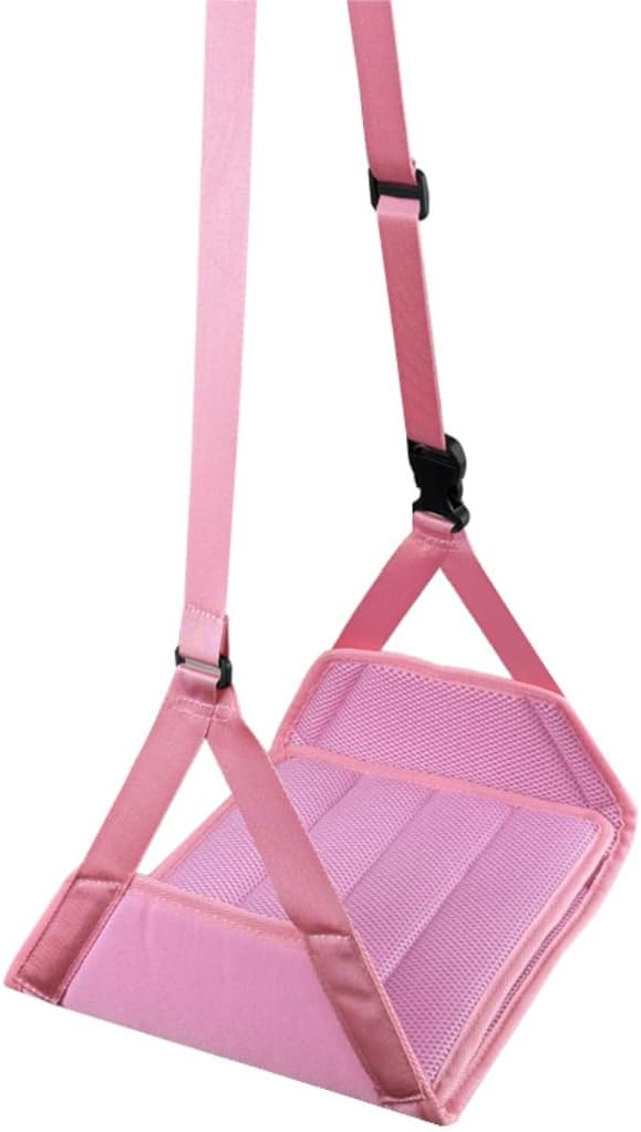 Folding Hammock-Style Footrest: Airplane Travel & Office Rest, Comfort Feet Support for On-The-Go Use(Pink Stilt Bed)