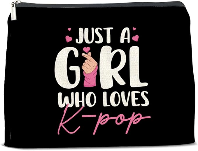 LyoGao K-Pop Gifts for Teen Girls, Kpop Music Lover Makeup Bag Korean Drama Cosmetic Bag for K-Pop Lover Team Music Singer Fan