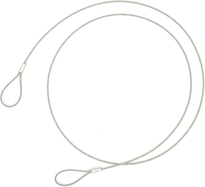 Safety Cable Lock 48’’ Long, Luggage Lock Safety Cable Lightweight Braided Stainless Steel by Ovener