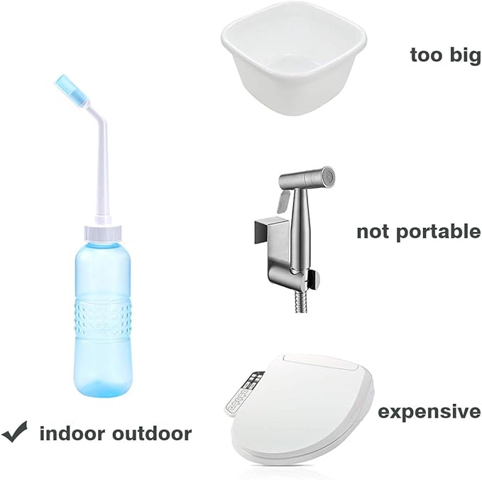 Portable Bidet Sprayer - Large Bidet Bottle 560 ML