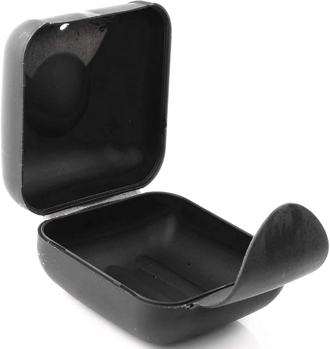 2 Pcs Small Size Plastic Soap Case Holder Container Box Home Outdoor Hiking Camping Travel,2.75 * 2.75 * 1.65 inch Black