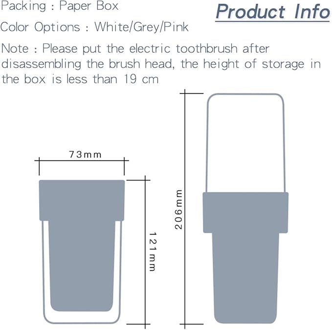Portable Travel Toothbrush Case, Covered Toothbrush Cup Holders, Toothbrush and Toothpaste Travel Case, Toothbrush Storage Organizer Container for Traveling Bathroom(White)
