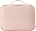 RIGHT AWAY Travel Toiletry Bag for Women, Makeup Bag& Cases, Waterproof Makeup Organizer Cosmetic Bag with Compartments,Portable Make Up Bag for Travel Size Toiletries,Skincare,Brushes Set,Pink